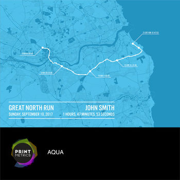 Personalised Great North Run Map Poster, 8 of 12