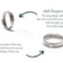Sterling Silver Wedding Ring Set 1818, thumbnail 4 of 12