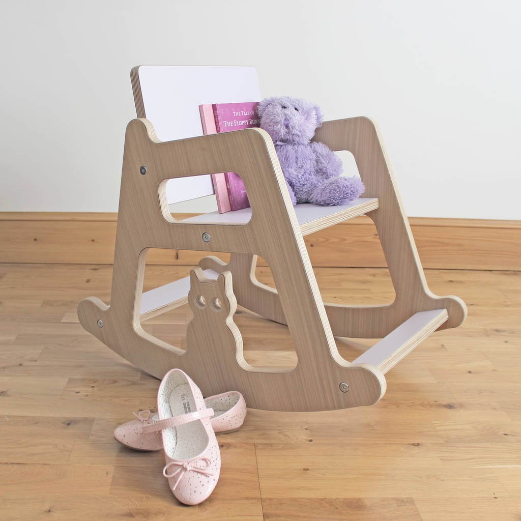 personalised wooden children's rocking chair by kids creative