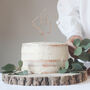 Personalised Geometric Wedding Cake Topper, thumbnail 2 of 5