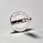Personalised Hidden Message Cufflinks With Wood And Silver Plating, thumbnail 4 of 5