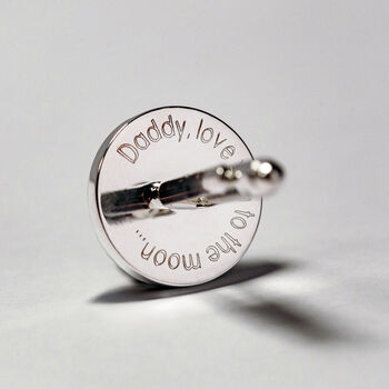 Personalised Hidden Message Cufflinks With Wood And Silver Plating, 4 of 5