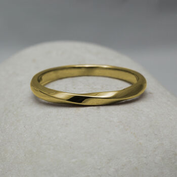 18ct Yellow Gold Twist Wedding Ring, 4 of 4