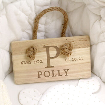 New Baby Personalised Initial Sign, 6 of 6