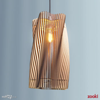 Zooki 27 'Aurvandil' Wooden Pendant Light, 3 of 10