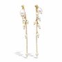 Black Or White Pearl Waterfall Drop Earrings, thumbnail 10 of 12