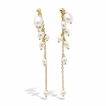 Black Or White Pearl Waterfall Drop Earrings, 10 of 12