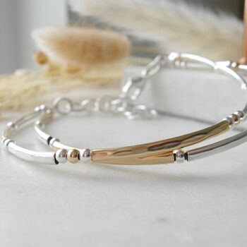 Mixed Metals Double Stranded Bracelet, 2 of 6