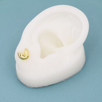 Fortune Cookie Stud Earrings In Sterling Silver, 6 of 12