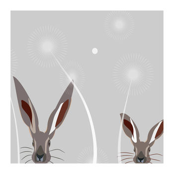 Two Little Hares Greetings Card, 2 of 2