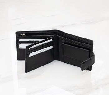 Personalised Mens Luxury Leather Wallet Rfid Safe, 7 of 12
