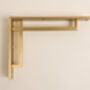 Satin Brass Art Deco Solid Brass Brackets, thumbnail 7 of 8