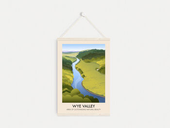 Wye Valley Aonb Travel Poster Art Print, 6 of 8