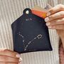 Personalised Star Sign Leather Card + Coin Purse, thumbnail 3 of 9