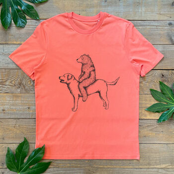 Bear And Labrador Organic T Shirt, 5 of 6