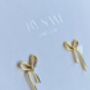 Silver And Gold Bow Bridesmaid Earrings, thumbnail 4 of 12