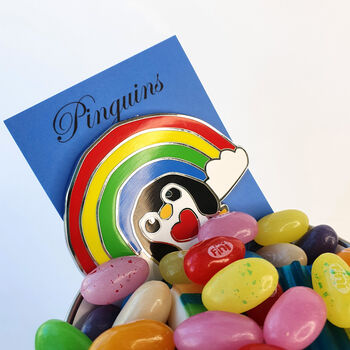 Rainbow Penguin Pride Enamel Pin, 6 of 6