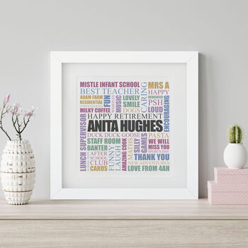 Personalised Retirement Square Word Art, 2 of 12