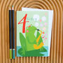 Frog 4th Birthday Card, thumbnail 4 of 5