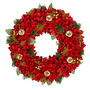 Personalised Kingsbridge Floral Christmas Wreath, thumbnail 2 of 6