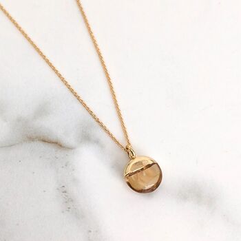 The Orb Citrine November Birthstone Necklace, 3 of 6