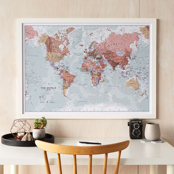 Executive Map Of The World By Maps International | notonthehighstreet.com