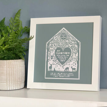 Personalised Grandparent Heart Of The Home Framed Print, 4 of 7