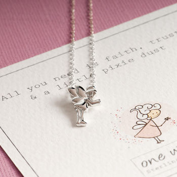 Pixie Dust Sterling Silver Fairy Necklace, 2 of 10
