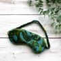 Tropical Silk Eye Mask And Bow Scrunchie Gift Set, thumbnail 2 of 3