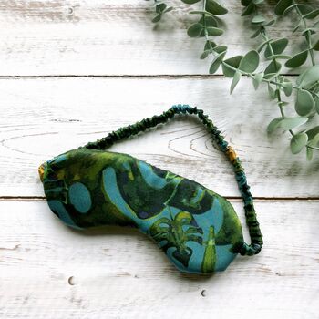 Tropical Silk Eye Mask And Bow Scrunchie Gift Set, 2 of 3