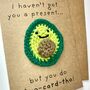 Avocado Funny Crochet Birthday Card Handmade, thumbnail 2 of 10