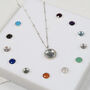Barcelona Silver Birthstone Necklace, thumbnail 1 of 7