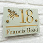 Personalised Bee Design Acrylic House Number Sign, thumbnail 1 of 5