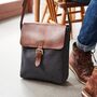 Canvas And Leather Mens Messenger Bag, thumbnail 1 of 6