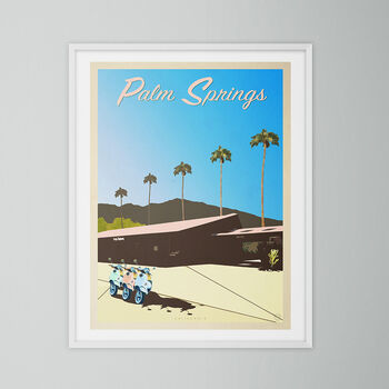 Personalised Palm Springs Vintage Style Travel Print, 3 of 4