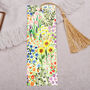 Watercolour Floral Bookmark With Coloured Tassel, thumbnail 1 of 3