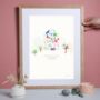 Personalised Floral New Home Art Print, thumbnail 1 of 2