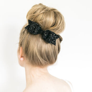 Oversized Glitter Hair Bow 14 Colours To Choose, 3 of 12