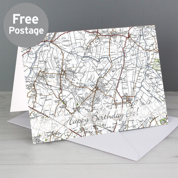 Personalised 1940s Map Card, 2 of 5