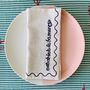 Set Of Six Embroidered Festive Phrase Napkins, thumbnail 4 of 12