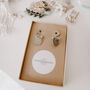 Real Lucky Silver Sixpence And Something Blue Pearl Earrings, thumbnail 2 of 2