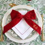 Extra Large Personalised Bow For Napkins – Double Velvet Bow, thumbnail 5 of 11