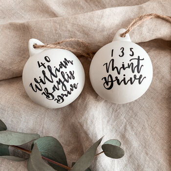 Personalised Calligraphy Christmas Bauble, 4 of 9