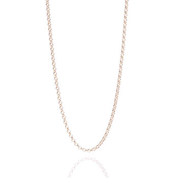 Plain Belcher Chain Necklace 18ct Rose Gold Vermeil, 2 of 3