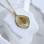 Spiral Swirl Maze Necklace 18 K Gold, thumbnail 5 of 8