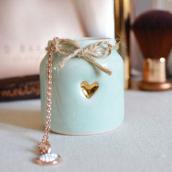 Gold Heart And Twine Mini Porcelain Jar, 5 of 10