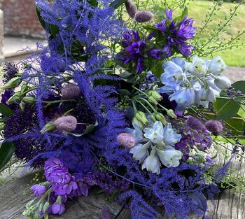 Purple Tones Flower Bouquet Bespoke Hand Tied, 2 of 4