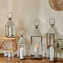 Tall Silver Candle Lantern, thumbnail 1 of 12