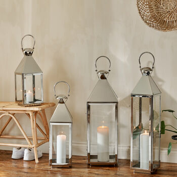 Tall Silver Candle Lantern, 3 of 12