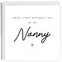 Happy 1st Mother's Day As My Nanny Card, thumbnail 2 of 2